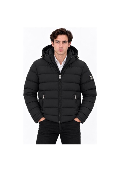 Fiyesmen Slim Fit Erkek Kapşonlu Mont 7817 Siyah