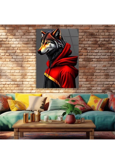 Gerçek Cama Baskı Sanat Temalı Tekli Cam Tablo 582 S544