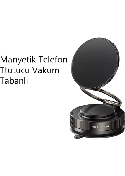 360 Dönen Magsafe Destekli Telefon Tutucu Vakumlu Katlanabilir Tüm Cihazlarla Uyumlu Diğer