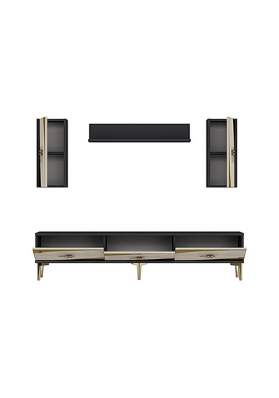 Tvr1813atg Elips Tv Ünitesi Takımı Antrasit-traverten-gold 180cm Antrasit - Traverten - Altın Tvr1813atg Elips Tv Ünitesi Takımı Antrasit-traverten-gold 180cm Antrasit - Traverten - Altın