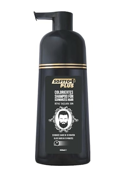 Softto Plus Black Haır Shampoo Siyahlaştırıcı Şampuan 350ml Beyaz