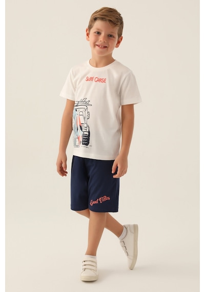 Rolypoly Surf Krem Erkek Çocuk Bermuda Takım 5274-42996 Krem