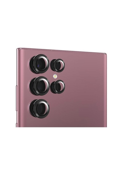 Samsung Galaxy S23 Ultra Kamera Lens Koruyucu Cam Filmi Siyah
