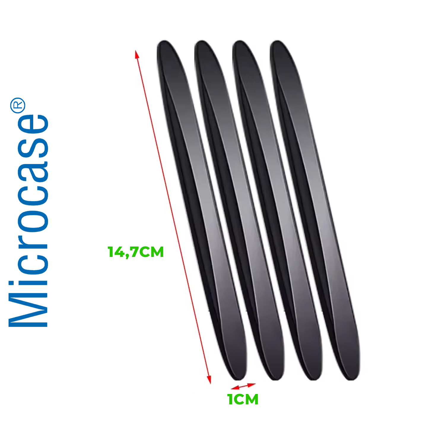 Microcase 4'lü Universal Çizik Önleyici Şerit Araç Koruma Bandı Seti Al5361 Şeffaf 4 Adet