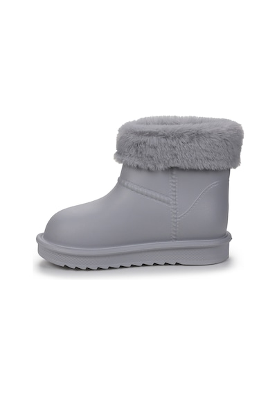 Kiko Kids Geta Su Geçirmez İçi Kürklü Kız Çocuk Eva Yağmur Kar Çizme Gri Gri