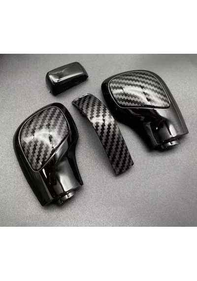 Golf 7 7.5 Leon 2013/2020 Passat B8 B7 2013-2020 Karbon Desenli Dsg Vites Topuzu Yenileme 4 Parça Parlak