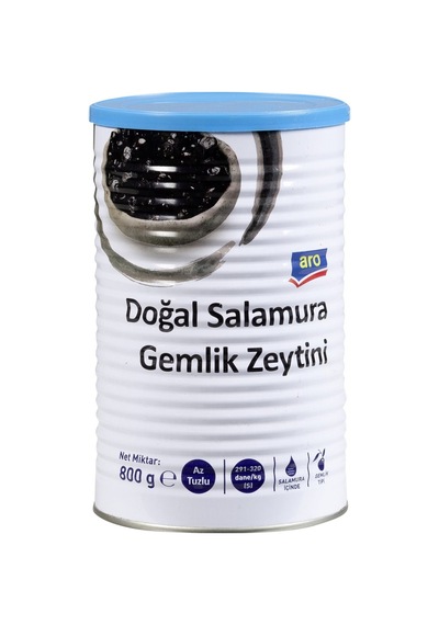 Aro Siyah Zeytin 800 G 291-320 Az Tuzlu - 4 Adet Tarı
