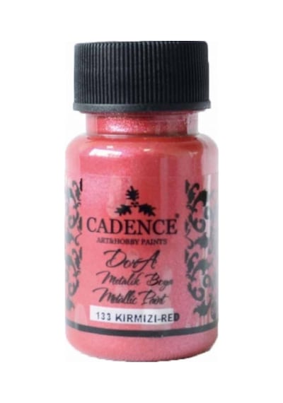 Dora Metalik Boya 50ml Kırmızı 133 Kırmızı 133