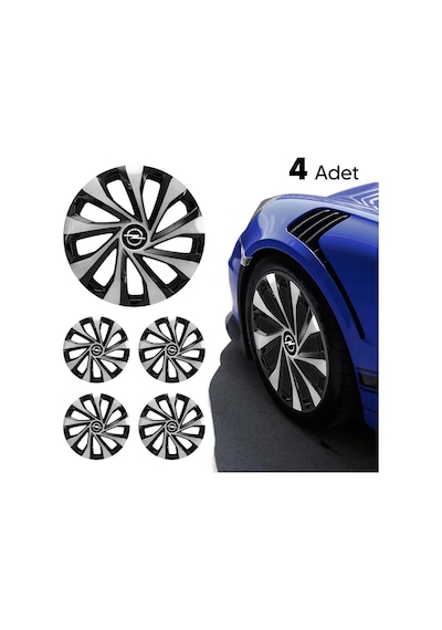 Opel 15 Inc Jant Kapağı Renkli Kırılmaz /5810çiftopel/