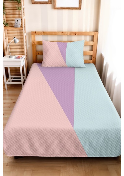 Evimde Bambaşka Pastel Geometrik Kız Çocuk Pike Takımı-modern Pembe Mavi Lila Bebek Odası Yatak Örtüsü-160x220 CM Evimde Bambaşka Pastel Geometrik Kız Çocuk Pike Takımı-modern Pembe Mavi Lila Bebek Odası Yatak Örtüsü-160x220 CM