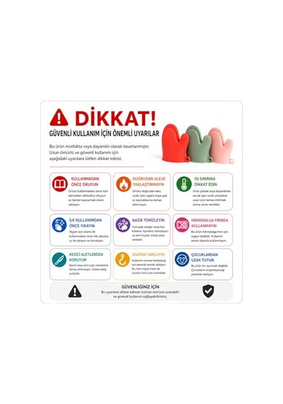 Silikon Fırın Eldiveni, Isıya Dayanıklı, Kaymaz Dokulu, Mutfak İçin, Mint Ve Pembe Renk Seçenekleri Çok Renkli