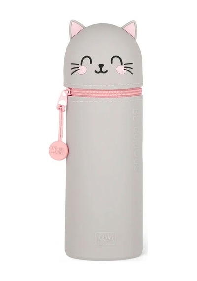 Legami Kawaii 2-ın-1 Silikon Kalem Çantası Kedi Ka0016 Çok Renkli