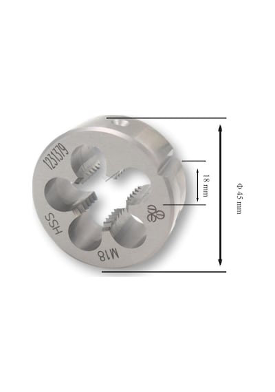 Mte M18 X 2.5 Pafta Normal Vidalı Hss Dın 223/b