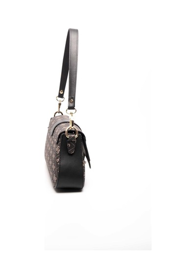 Silver Polo Sp1177 Kadın Omuz Çantası Monogram Füme-siyah