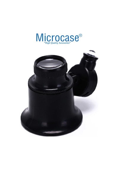 Microcase Saatçi Tamirci Göz Büyüteci 20X Işıklı Siyah - Al2450