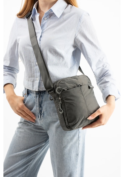 Sanmorris Unisex 4 Bölmeli Suya Dayanıklı Paraşüt Kumaş Omuz Çantası Sı-6033 Koyu Gri