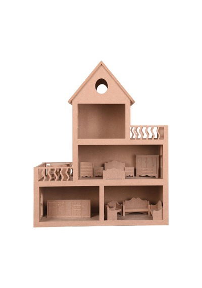 Barbie Bebek Evi Oyuncak 15 Adet Mobilyalı