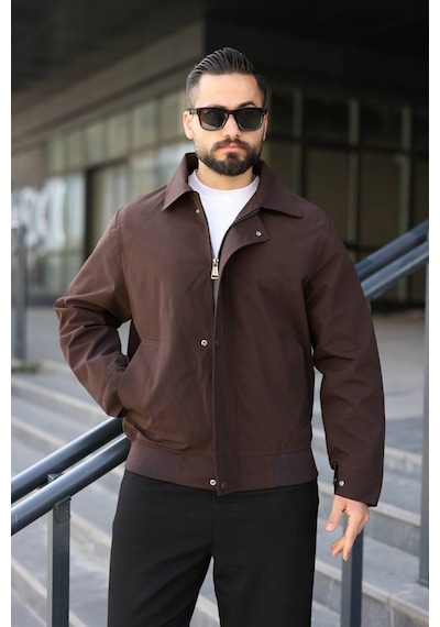Baselco Premium Retro Milano Gabardin Ceket -tok Duruşlu Sade Ve Şık Kahverengi Baselco Premium Retro Milano Gabardin Ceket -tok Duruşlu Sade Ve Şık Kahverengi