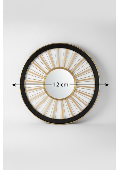 6 Kişilik Çizgili Çisem Desen Yaldızlı Çay Tabağı 12cm Beyaz