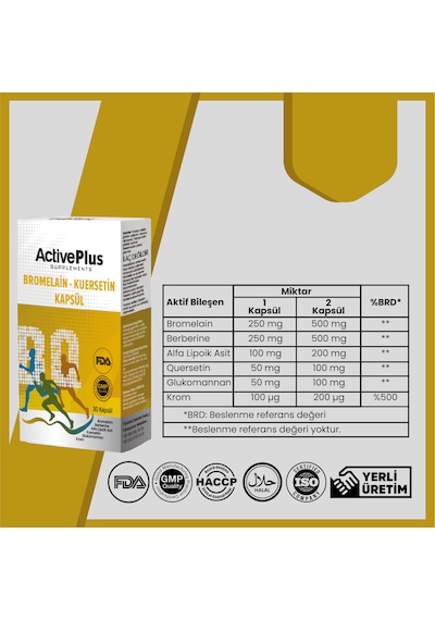 Activeplus Bromelaın-quercetın 30 Kapsül