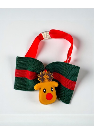Royal Rudolph Premium Yılbaşı Köpek Papyonu Limited Edition Luxe Aksesuar Orta & Büyük Irklar İçin