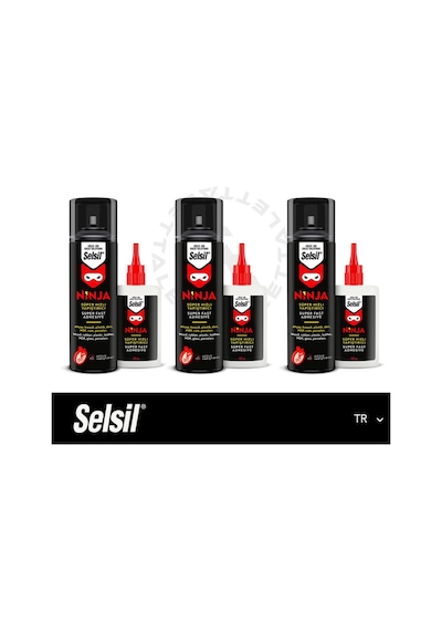 Selsil Ninja Süper Hızlı Yapıştırıcı 400 Ml 3 Adet 290 ML