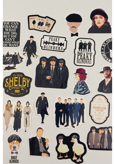 Peaky Blinders Sticker Paketi 27 Parça Kaliteli Su Geçirmez Etiket Seti Çok Renkli