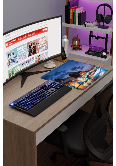 Fransa Paris France V1 48x40 Xl Gaming Kauçuk Kaymaz Taban Mouse Pad Fare Altlığı