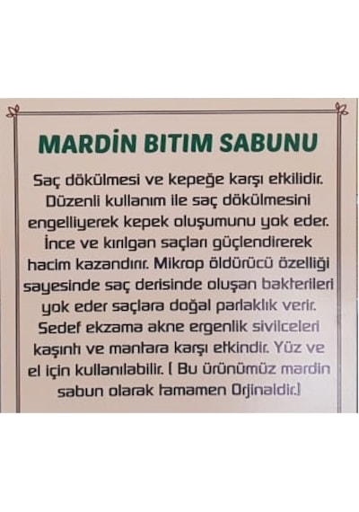 Mardin Doğal Bıttım Sabunu 4'lü
