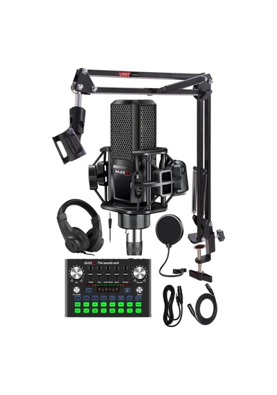 Midex live Broadcast Record Set Condenser Mikrofon Ses Kartı Canl