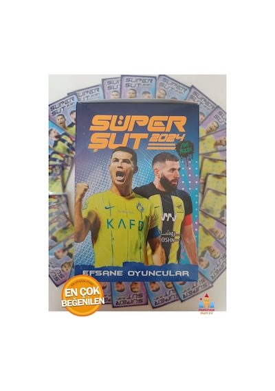 Süper Şut Futbolcu Kartları 100 Adet - 2024 Efsane Futbolcularla Dolu Yeni Sezon Macerası