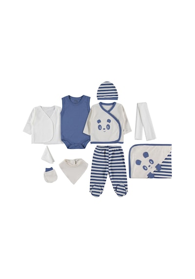 Civil Baby Erkek Bebek Pandalı 10'lu 0-24 Ay Zıbın Setleri - Lacivert