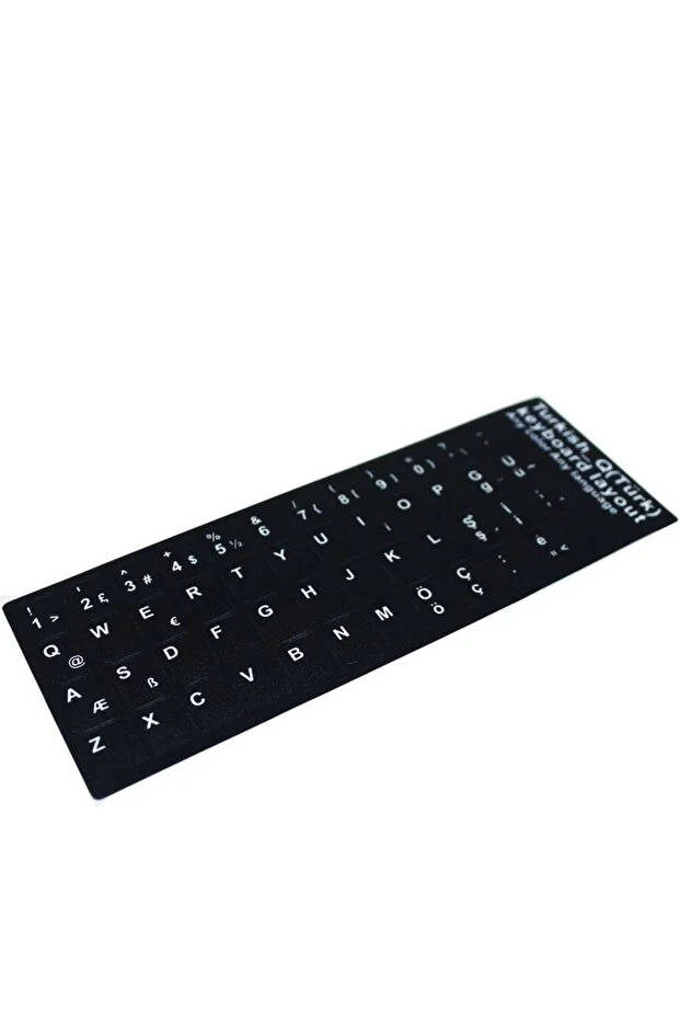1 Adet Türkçe Q Klavye Sticker Notebook Pc Uyumlu Klavye Etiketi Silinmez Yapışkanlı Türkçe Harfler