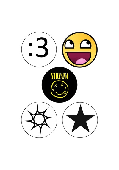 Müzik Ve Pop Kültür Temalı Rozet Seti Eğlenceli Tasarım Rozetler 15 Li Set Çok Renkli
