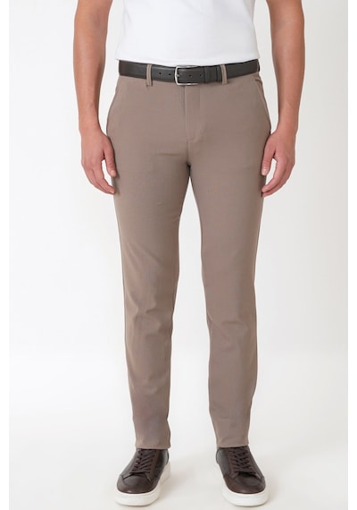 Slim Fit Yan Cep Esnek Yünlü Bej Pantolon P 1232