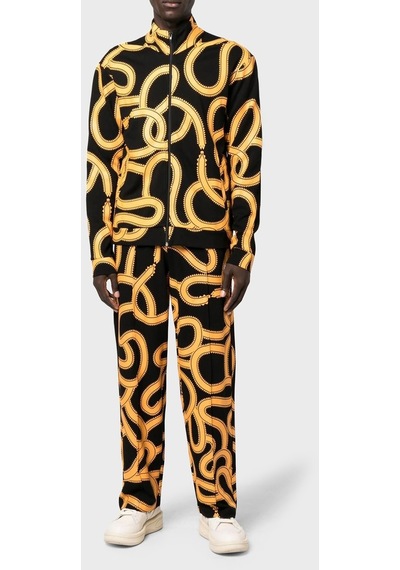 Marcelo Burlon Erkek Ceket Cmbd007f22jer0011016 Siyah-turuncu Siyah - Turuncu