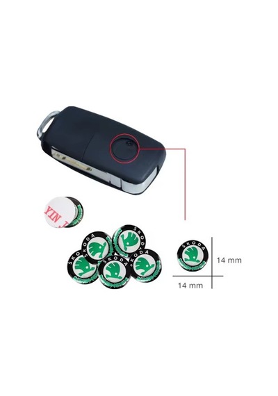 Skoda Octavia Kodiaq Fabia Superb Kamiq Karoq Kumanda Logo Yeti 14 Mm 4 Adet
