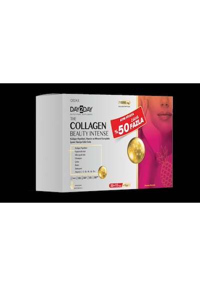 Day2day The Collagen Beauty Intense Ananas Aromalı 45 Saşe %50 Daha Fazla 850081345114
