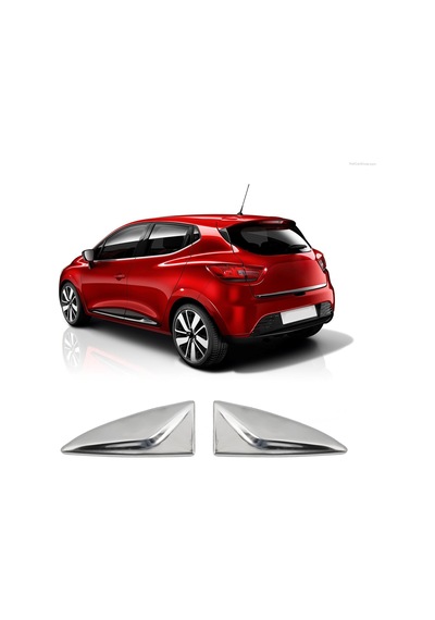 Renault Clio 4 Uyumlu Krom Arka Cam Rüzgarlık Üçgeni Paslanmaz Çelik