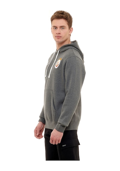 Galatasaray Lisanslı Nike Kapüşonlu Erkek Sweat 098 Koyu Gri