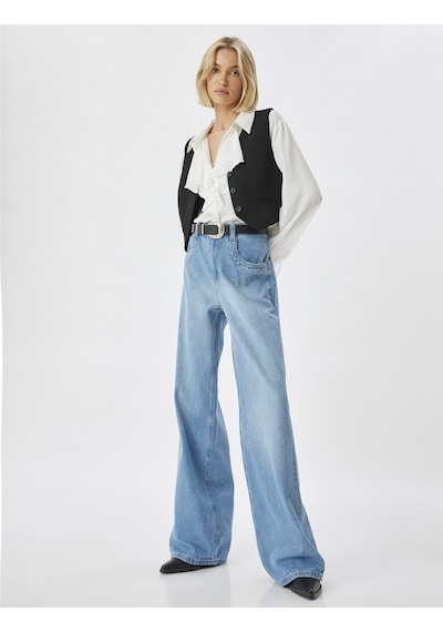 Koton Bol Paça Kot Pantolon Normal Bel Düğmeli Pamuklu - Loose Straight Fit Jean Orta İndigo 5wal40091md İndigo Koton Bol Paça Kot Pantolon Normal Bel Düğmeli Pamuklu - Loose Straight Fit Jean Orta İndigo 5wal40091md İndigo