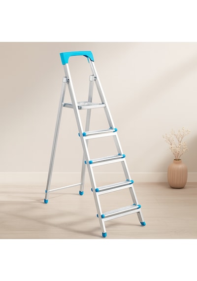 4+1 Basamaklı Metal Merdiven 105 Cm 120 Kg -