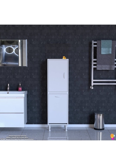 Modilayn İlkim 45 X 138 X 32,5 Cm' Lik Kapak İçi Çift Raflı, Tek Göz Akıllı Çamaşır Sepetli Dolap Beyaz Modilayn İlkim 45 X 138 X 32,5 Cm' Lik Kapak İçi Çift Raflı, Tek Göz Akıllı Çamaşır Sepetli Dolap Beyaz