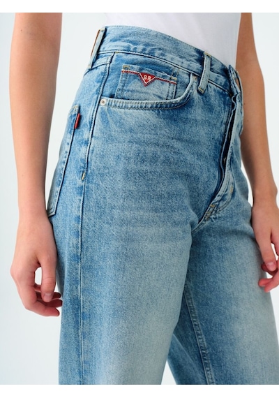 Straight Regular Fit Kadın Pantolon Denim