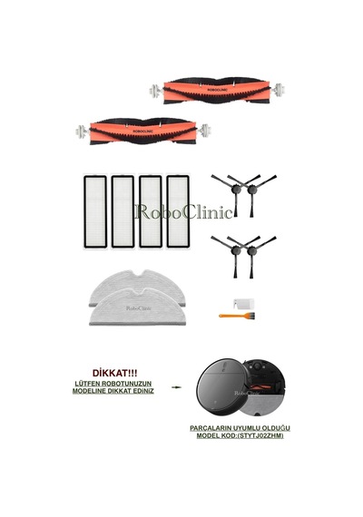Xiaomi Mi Vacuum Mop 2 Pro Plus Robot Süpürge Uyumlu Fırça,hepa Filtre,mop Seti-14 Parça
