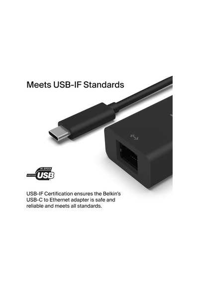 Belkin Usb Type-c 2.5 Gb Ethernet Adaptörü, Usb, Thunderbolt 3 Ve
