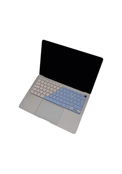 Türkçe Q Klavye Koruyucu Macbook Air 13 A1932 A2179 A2337 M1 Uyumlu Uk Iso Ters L Enter Ultra İnce Silikon Keyboard Cover Mavi Pembe