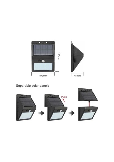Hepsi Kablosuz Solar Led Lamba Bahçe Veranda Merdiven Işığı Otomatik Aç-kapa Sensörlü Yeni Nesil Najmaddin