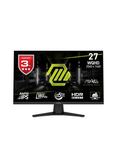 27 Mag 274qf, Gaming Monitör, Wqhd, 16:9, Flat, Rapid Ips, 180hz, 0.5ms Min. , Adaptive-sync