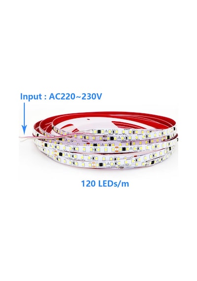 220 Volt Şerit Led Dim Edilebilir 10 Cm De Bir Kesilebilir Beyaz Ip20 Şerit Led 10 Metre